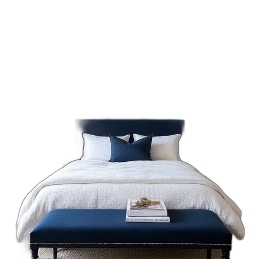 furniture, crown, 3d render, blue transparent PNG cut-out