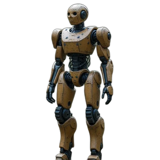 robot, 3d render, concept art, cyberpunk transparent PNG cut-out