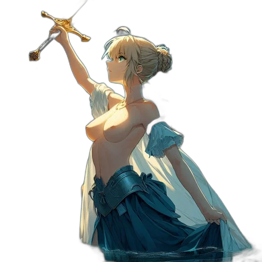 sword, staff, dress, weapon transparent PNG cut-out