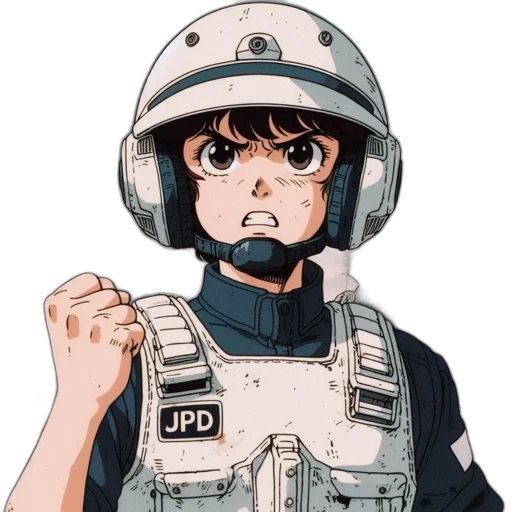 weapon, jacket, face, robot transparent PNG cut-out