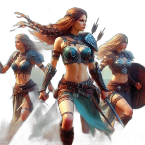 fantasy art, concept art, comic book art, 3d render transparent PNG cut-out