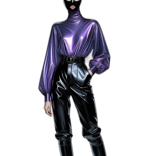 mask, jacket, staff, dress transparent PNG cut-out