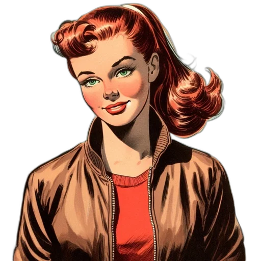 jacket, face, staff, comic book art transparent PNG cut-out
