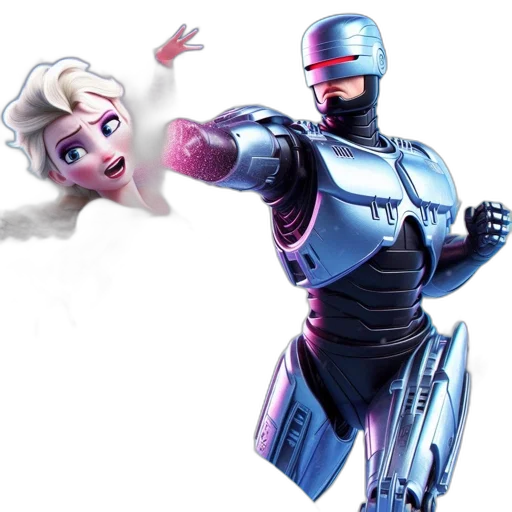 robot, concept art, 3d render, comic book art transparent PNG cut-out