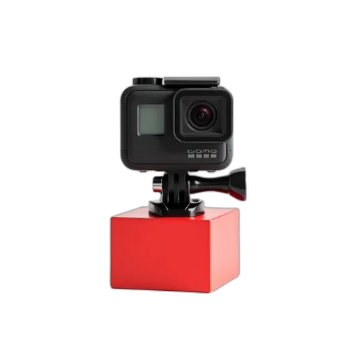 robot, 3d render, black, gopro transparent PNG cut-out