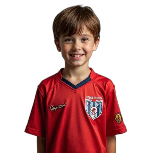 face, photorealistic, kids, shirt transparent PNG cut-out