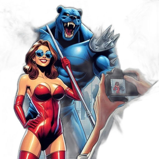 comic book art, concept art, fantasy art, cartoon transparent PNG cut-out