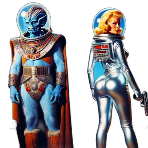 concept art, comic book art, outer space, blue transparent PNG cut-out