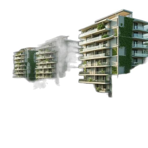 building, 3d render, photorealistic, concept art transparent PNG cut-out