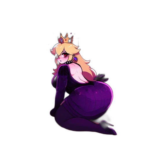 crown, creature, dress, staff transparent PNG cut-out