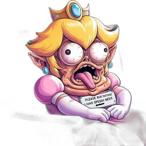 crown, staff, creature, face transparent PNG cut-out