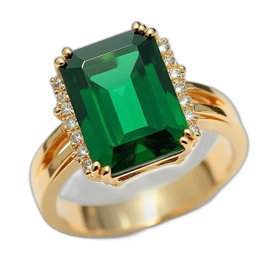 jewelry, crown, 3d render, green transparent PNG cut-out
