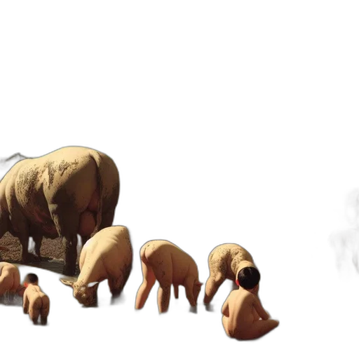 creature, animal, concept art, 3d render transparent PNG cut-out