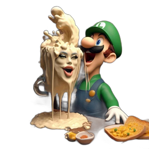 food, hat, 3d render, concept art transparent PNG cut-out