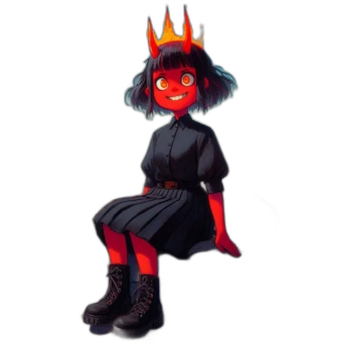 crown, staff, creature, hat transparent PNG cut-out