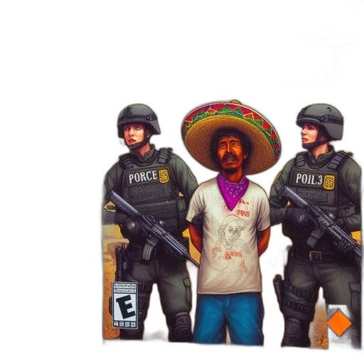 weapon, mask, hat, face transparent PNG cut-out