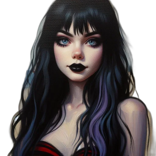face, dress, fantasy art, comic book art transparent PNG cut-out