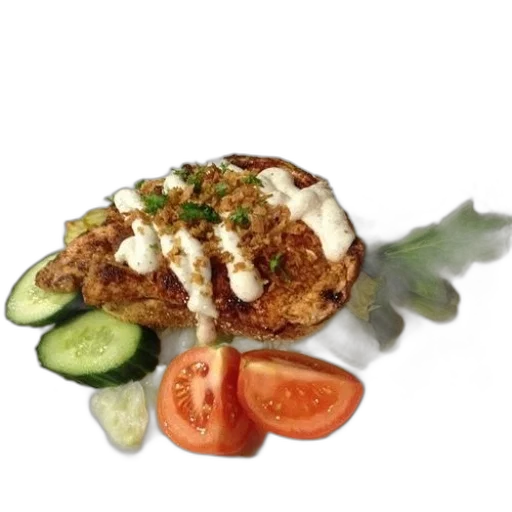 food, plate, chicken, cucumber transparent PNG cut-out