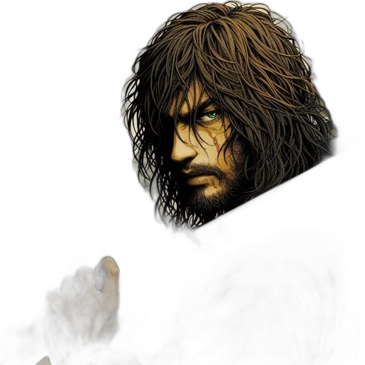 face, hair, animal, creature transparent PNG cut-out