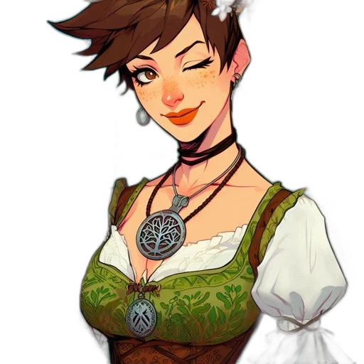staff, dress, jewelry, fantasy art transparent PNG cut-out