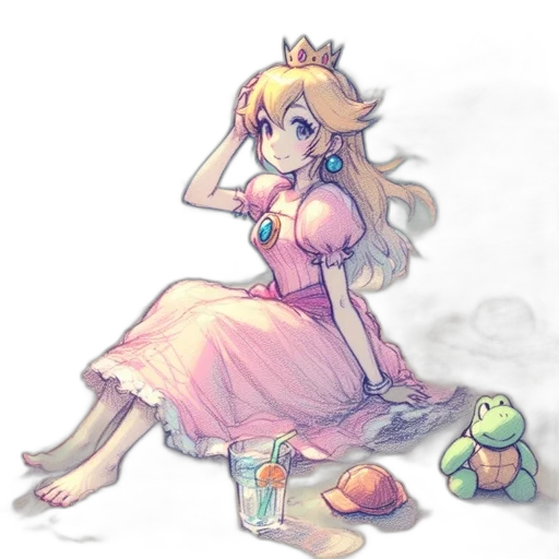 dress, crown, staff, weapon transparent PNG cut-out