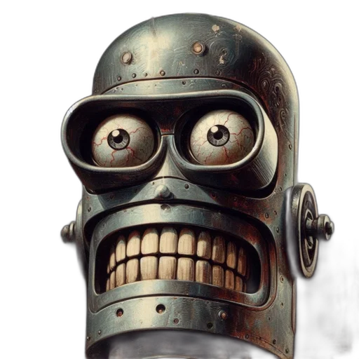 robot, face, mask, staff transparent PNG cut-out