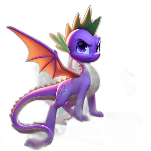dragon, creature, staff, animal transparent PNG cut-out
