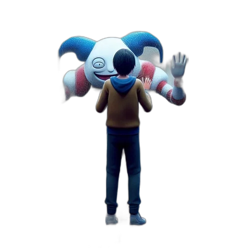 mask, creature, robot, staff transparent PNG cut-out
