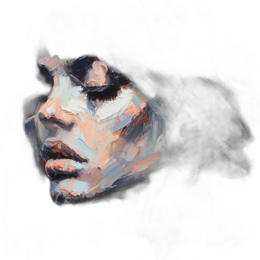 face, mask, photorealistic, watercolor transparent PNG cut-out