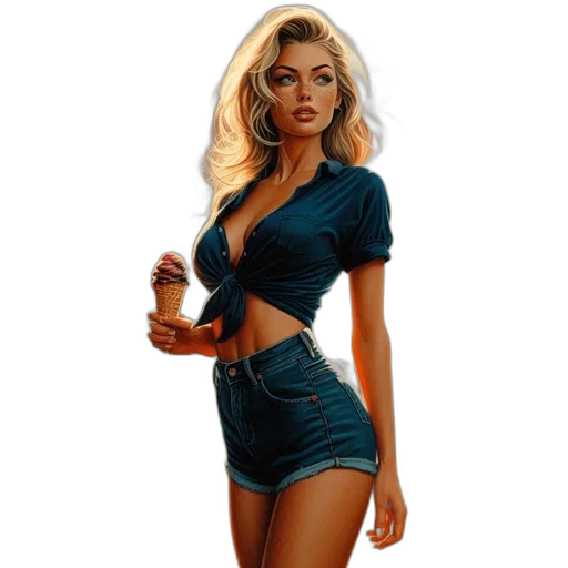 dress, jewelry, staff, photorealistic transparent PNG cut-out