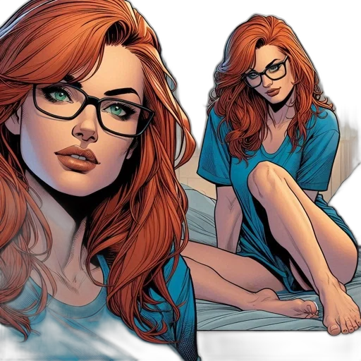 comic book art, concept art, cartoon, neon lights transparent PNG cut-out
