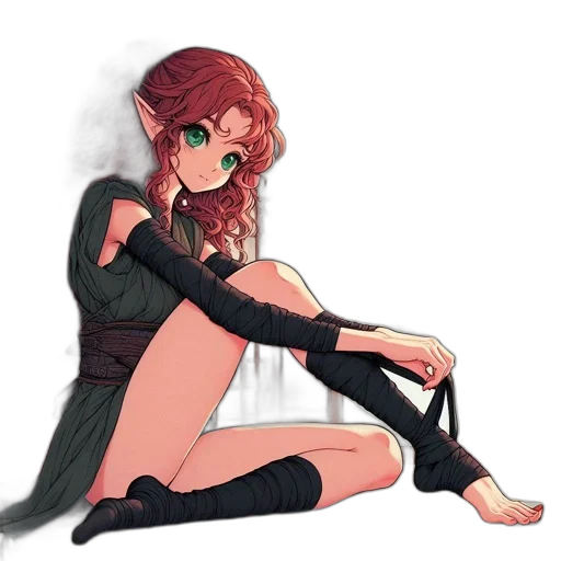staff, dress, creature, weapon transparent PNG cut-out
