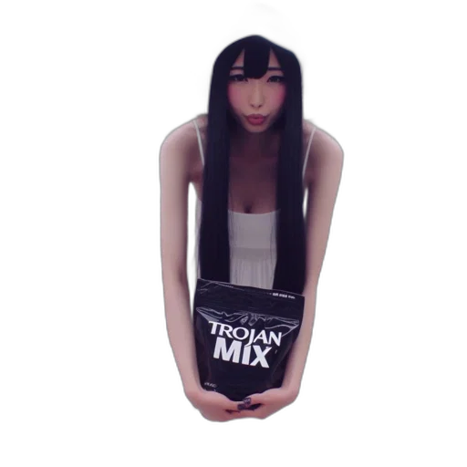 dress, robot, 3d render, vaporwave transparent PNG cut-out
