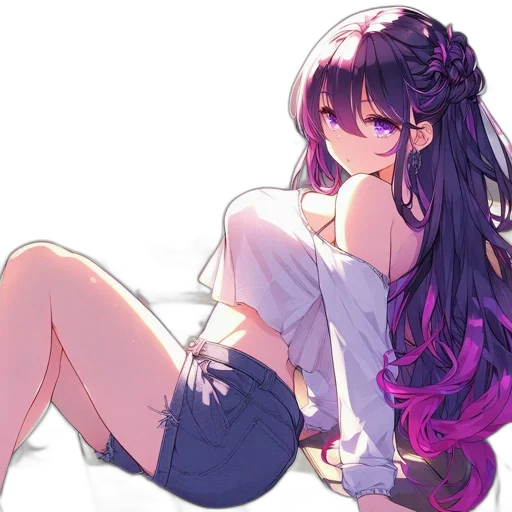 dress, hair, weapon, dragon transparent PNG cut-out