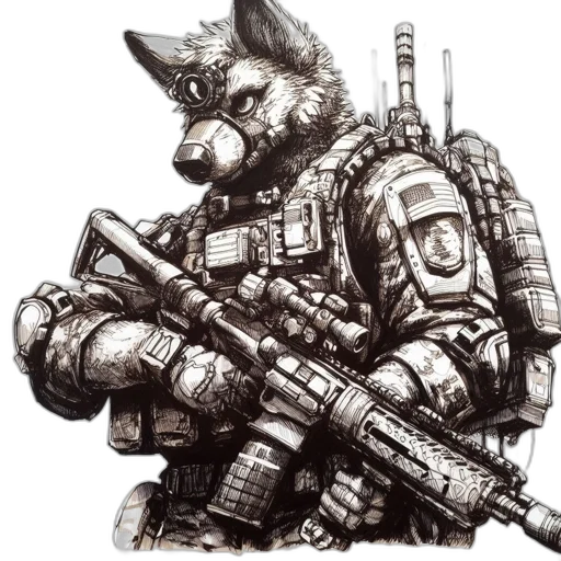 weapon, staff, animal, jacket transparent PNG cut-out