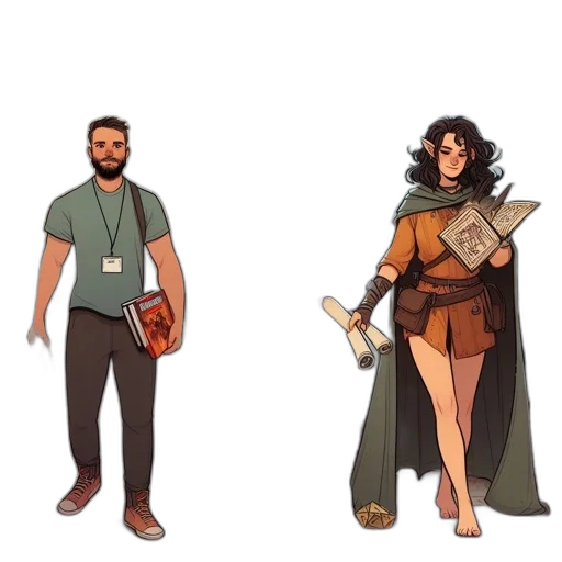 staff, concept art, fantasy art, comic book art transparent PNG cut-out