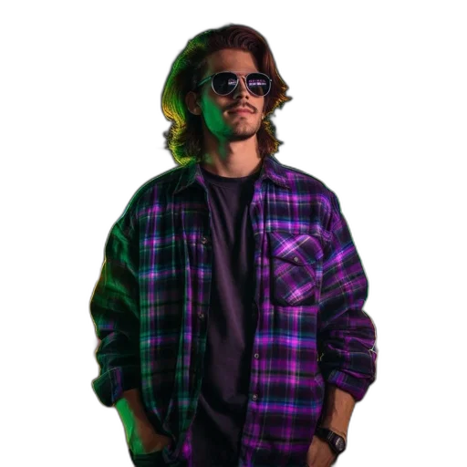 jacket, staff, face, hair transparent PNG cut-out
