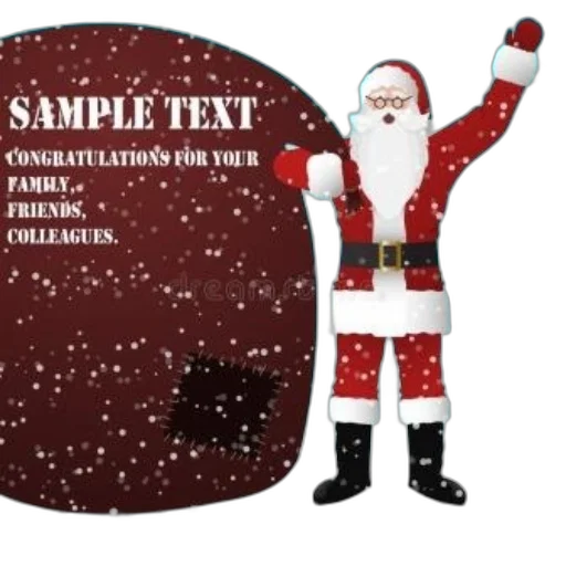 festive, image, featuring, santa transparent PNG cut-out