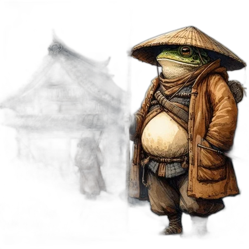 dragon, hat, staff, jacket transparent PNG cut-out
