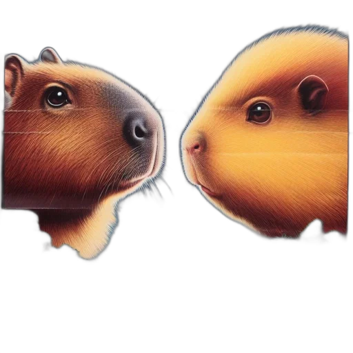 face, animal, concept art, photorealistic transparent PNG cut-out