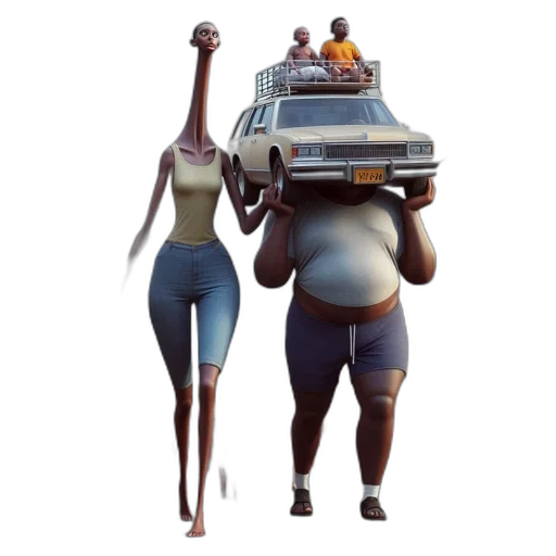 car, concept art, 3d render, city street transparent PNG cut-out