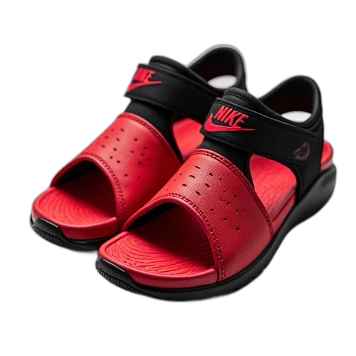 shoes, red, pair, black transparent PNG cut-out