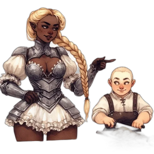 concept art, fantasy art, pixel art, watercolor transparent PNG cut-out