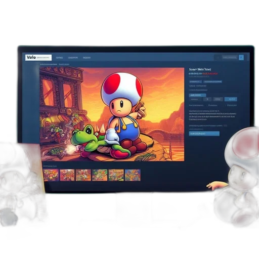 concept art, 3d render, toad, mario transparent PNG cut-out