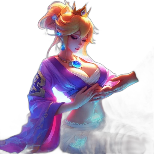 dress, staff, dragon, crown transparent PNG cut-out