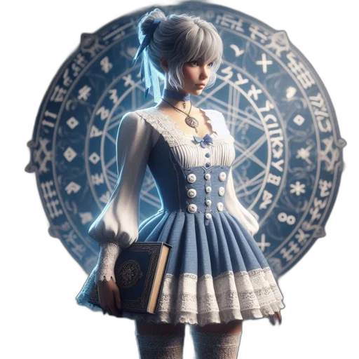 dress, staff, jacket, concept art transparent PNG cut-out
