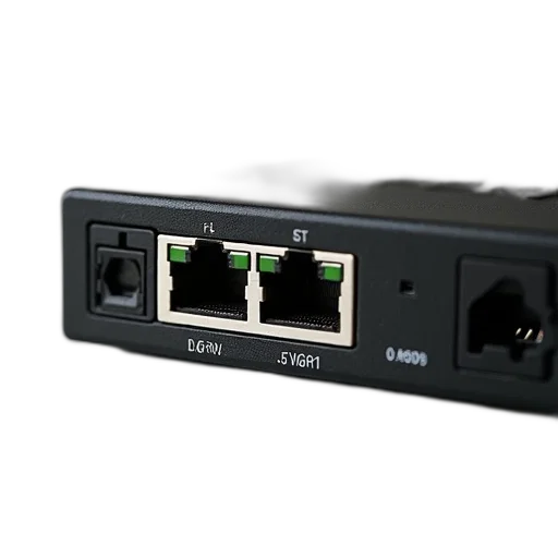 3d render, black, network, switch transparent PNG cut-out