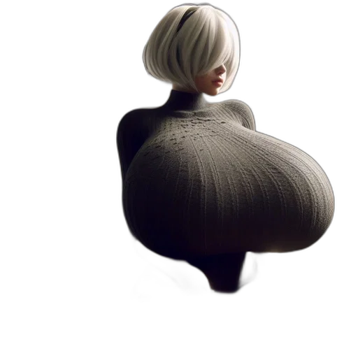 dress, creature, jacket, hair transparent PNG cut-out