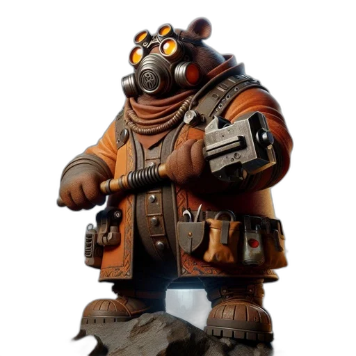 staff, animal, weapon, robot transparent PNG cut-out
