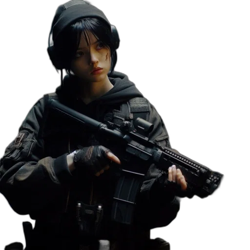 weapon, jacket, concept art, cyberpunk transparent PNG cut-out